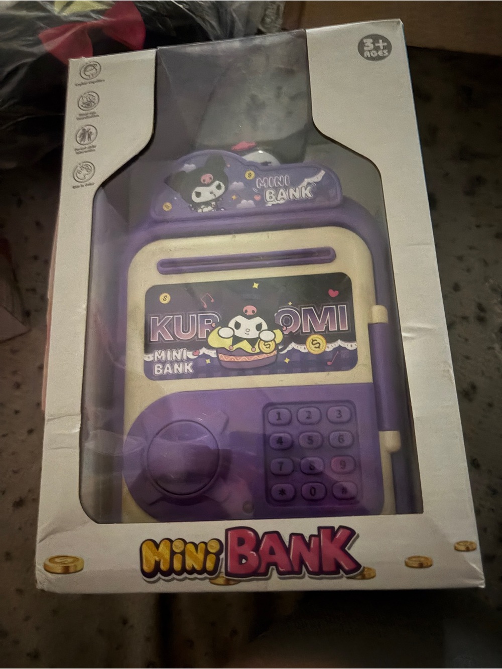 Sanrio Kuromi Purple and White Mini Bank Toy